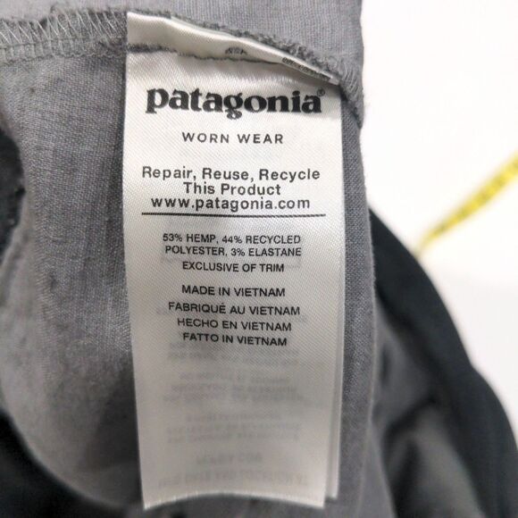 Patagonia Womens Hampi Rock Jogger Pant Size XL Gray Hiking Climbing Hemp Blend - Picture 9 of 13